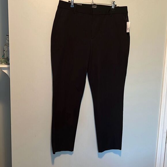 Gap Women's Black Flat Front Slim Ankle High Rise Dress Pants Size 14 NWT - Picture 1 of 9